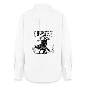 Country dance - Chemise Oxford Femme - blanc - Dos - AI Model Female 172 light (172cm)