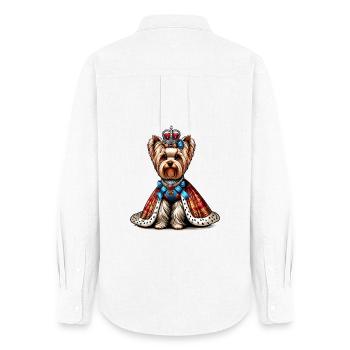Yorkshire Terrier Princess - Women's Oxford Shirt - white - Back - AI Model Female 172 light (172cm)