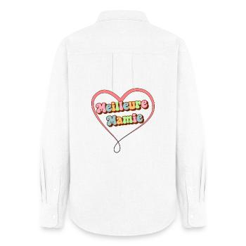 Meilleure Mamie - Chemise Oxford Femme - blanc - Dos - AI Model Female 172 light (172cm)