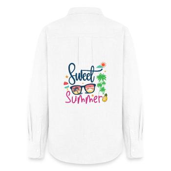 Sweet Summer - Women's Oxford Shirt - white - Back - AI Model Female 172 light (172cm)