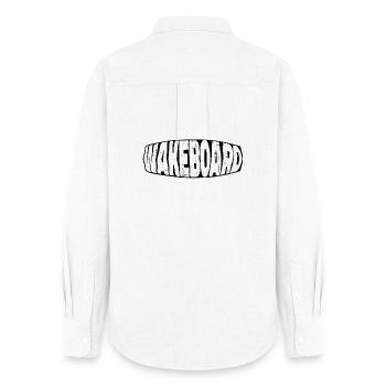 Wakeboard Saying Water Sports Wakesurfing Surfing - Women's Oxford Shirt - white - Back - AI Model Female 172 light (172cm)