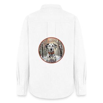 Dalmatien à New York - Chemise Oxford Femme - blanc - Dos - AI Model Female 172 light (172cm)