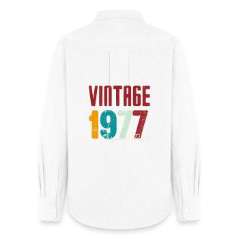 Jahrgang 1977 Originalteil - Frauen Oxford Hemd - Weiß - Hinten - AI Model Female 172 light (172cm)
