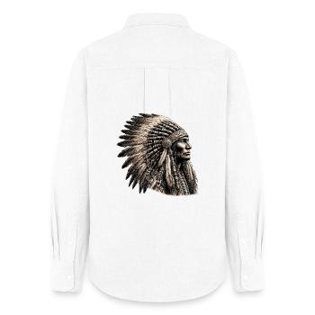 American Indian American Red Skin - Women's Oxford Shirt - white - Back - AI Model Female 172 light (172cm)