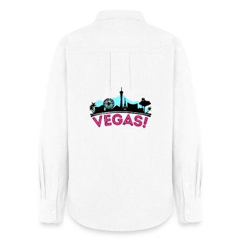 Poker Saying Casino Gambling Vegas - Women's Oxford Shirt - white - Back - AI Model Female 172 light (172cm)