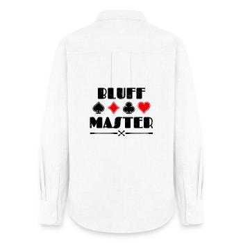 Heart Casino Bluff Statement Poker Professional Players - Women's Oxford Shirt - white - Back - AI Model Female 172 light (172cm)