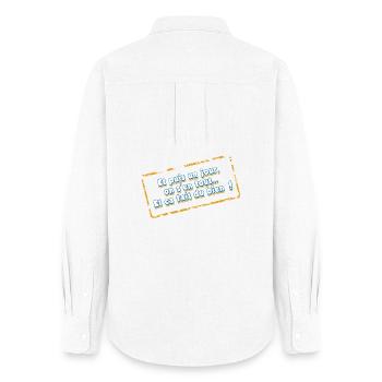 On s'en fout et ça fait du bien - Chemise Oxford Femme - blanc - Dos - AI Model Female 172 light (172cm)