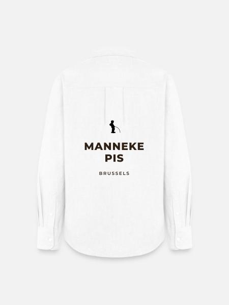 Manneken Piss Brüssel - Frauen Oxford Hemd - Weiß