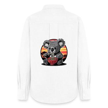 Lustig Koalabär Ramen Nudeln Koalabären Koala - Frauen Oxford Hemd - Weiß - Hinten - AI Model Female 172 light (172cm)