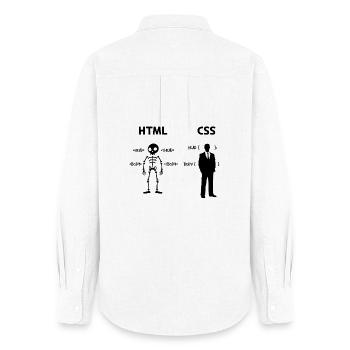 Developer Programmierer Coden Css Skripting Code - Frauen Oxford Hemd - Weiß - Hinten - AI Model Female 172 light (172cm)