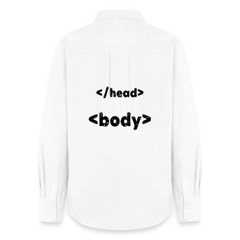 Développeur de code disant déboguer programmeur ordinateur - Chemise Oxford Femme - blanc - Dos - AI Model Female 172 light (172cm)