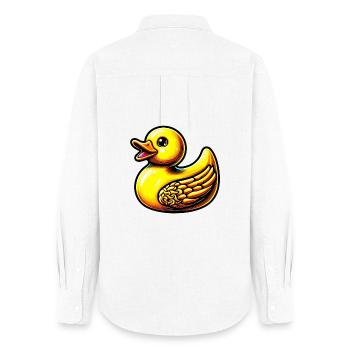 Duckling Duck Duck - Women's Oxford Shirt - white - Back - AI Model Female 172 light (172cm)