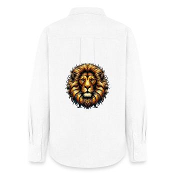 Lion - Women's Oxford Shirt - white - Back - AI Model Female 172 light (172cm)
