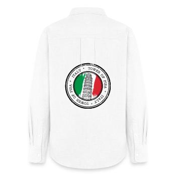 Tower of pisa - Women's Oxford Shirt - white - Back - AI Model Female 172 light (172cm)