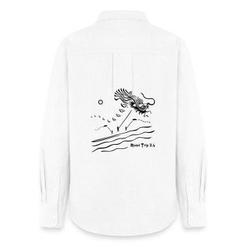 Drache RTM2.4 - Frauen Oxford Hemd - Weiß - Hinten - AI Model Female 172 light (172cm)