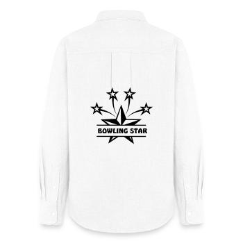 Bowling star - Women's Oxford Shirt - white - Back - AI Model Female 172 light (172cm)