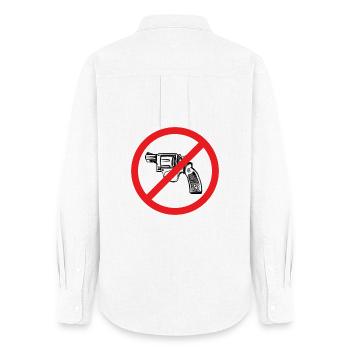 Stop War / Revolver prohibited! - Women's Oxford Shirt - white - Back - AI Model Female 172 light (172cm)