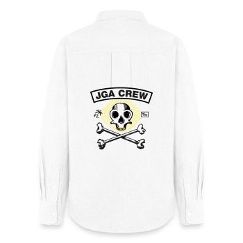 JGA Crew - Skull and Bones - Women's Oxford Shirt - white - Back - AI Model Female 172 light (172cm)