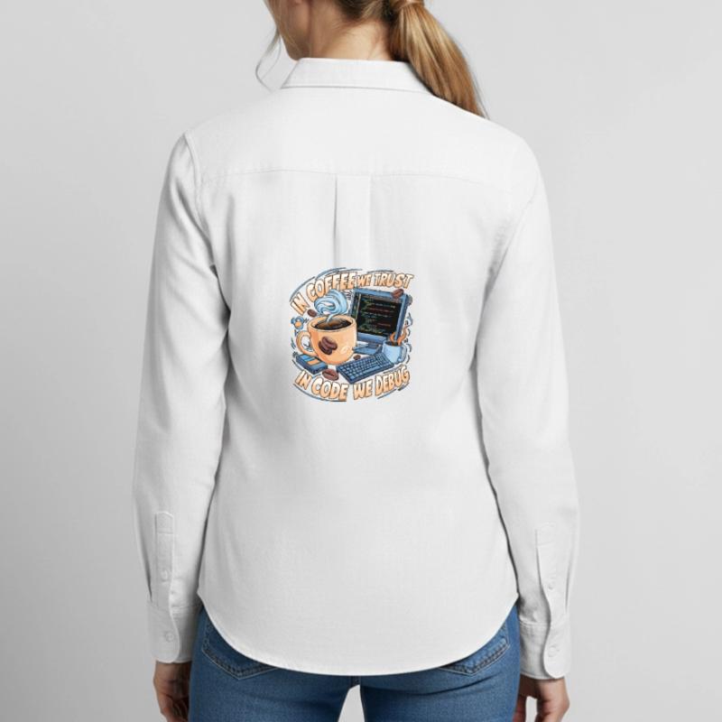 CoffeeCode Debug : Dans le code, nous déboguons Chemise Oxford Femme