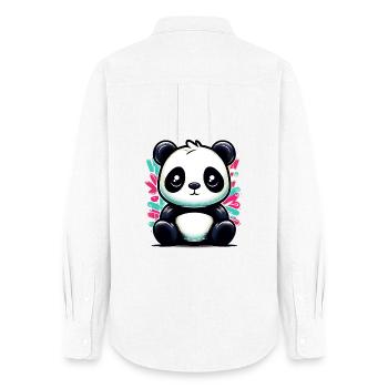 Panda - Women's Oxford Shirt - white - Back - AI Model Female 172 light (172cm)