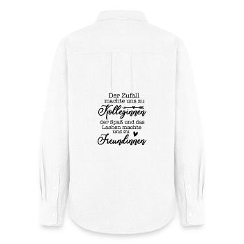 Fun Joie Rire Copines - Chemise Oxford Femme - blanc - Dos - AI Model Female 172 light (172cm)