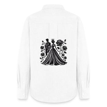 Romantic Couple: The Power of Love & Connection - Women's Oxford Shirt - white - Back - AI Model Female 172 light (172cm)