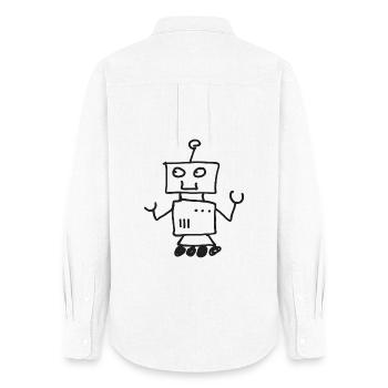 Robot - Women's Oxford Shirt - white - Back - AI Model Female 172 light (172cm)