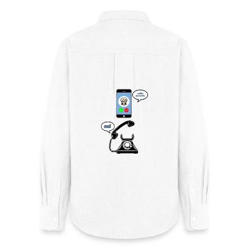 Hello granny - Women's Oxford Shirt - white - Back - AI Model Female 172 light (172cm)