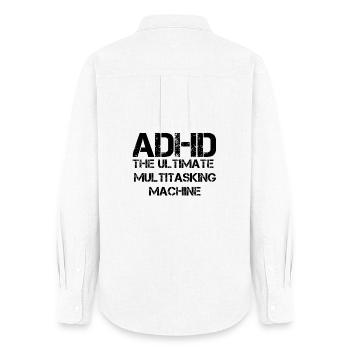 TDAH - Chemise Oxford Femme - blanc - Dos - AI Model Female 172 light (172cm)