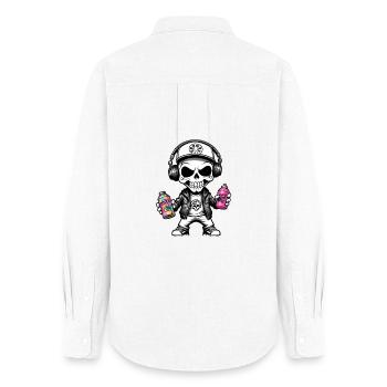Graffiti Sprayer - Frauen Oxford Hemd - Weiß - Hinten - AI Model Female 172 light (172cm)