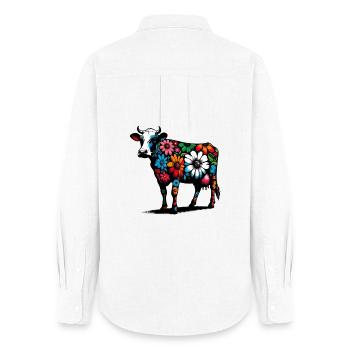 Vache - Chemise Oxford Femme - blanc - Dos - AI Model Female 172 light (172cm)