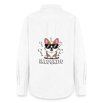INCOGNITO HUNDE - Frauen Oxford Hemd - Weiß - Hinten - AI Model Female 172 light (172cm)