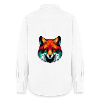Fox - Women's Oxford Shirt - white - Back - AI Model Female 172 light (172cm)