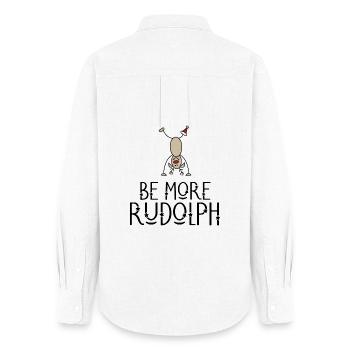 Funny Christmas - Women's Oxford Shirt - white - Back - AI Model Female 172 light (172cm)