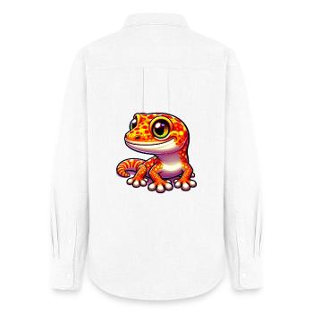 Gecko - Chemise Oxford Femme - blanc - Dos - AI Model Female 172 light (172cm)