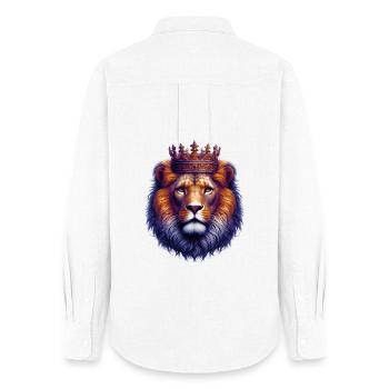 Lion - Women's Oxford Shirt - white - Back - AI Model Female 172 light (172cm)