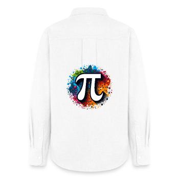 Pirate Pi Day Pirate Motif Fans de mathématiques Enseignant - Chemise Oxford Femme - blanc - Dos - AI Model Female 172 light (172cm)