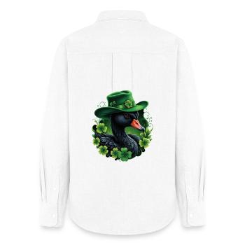 Irish elegance - Women's Oxford Shirt - white - Back - AI Model Female 172 light (172cm)