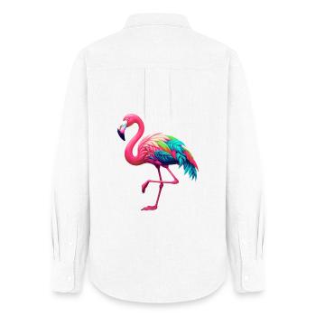 Flamingo - Women's Oxford Shirt - white - Back - AI Model Female 172 light (172cm)