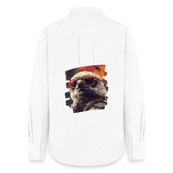 Sloth - Women's Oxford Shirt - white - Back - AI Model Female 172 light (172cm)