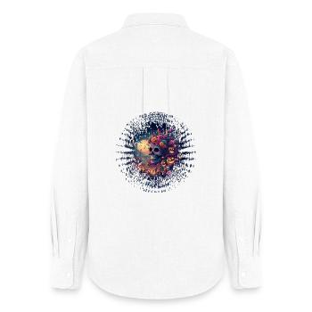 Día de los Muertos - Frauen Oxford Hemd - Weiß - Hinten - AI Model Female 172 light (172cm)