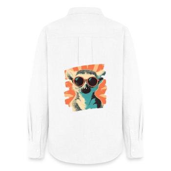 Lemur - Women's Oxford Shirt - white - Back - AI Model Female 172 light (172cm)