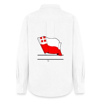 Flag Utrecht text banner - Women's Oxford Shirt - white - Back - AI Model Female 172 light (172cm)