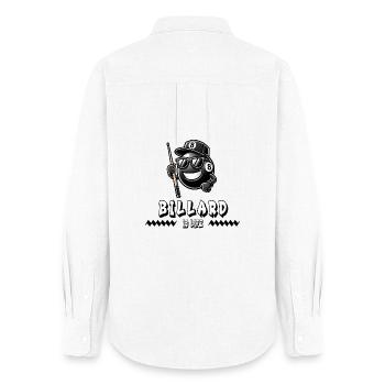 Billard ist Leben – Cooles 8-Ball Design - Frauen Oxford Hemd - Weiß - Hinten - AI Model Female 172 light (172cm)