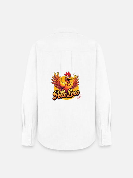 Pollo Loco - Frauen Oxford Hemd - Weiß