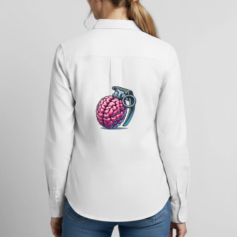 Brain Grenade – Explosive Thoughts Women's Oxford Shirt