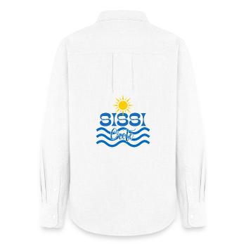 Sonne und Wellen Sissi Kreta Logo - Frauen Oxford Hemd - Weiß - Hinten - AI Model Female 172 light (172cm)