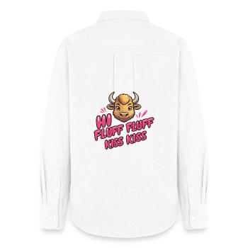 Bison - Women's Oxford Shirt - white - Back - AI Model Female 172 light (172cm)