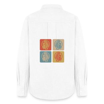 Screwdriver Power Retro Style - Women's Oxford Shirt - white - Back - AI Model Female 172 light (172cm)