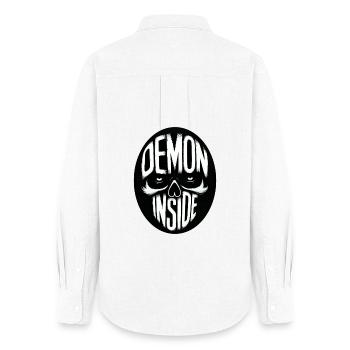 Demon inside - Frauen Oxford Hemd - Weiß - Hinten - AI Model Female 172 light (172cm)